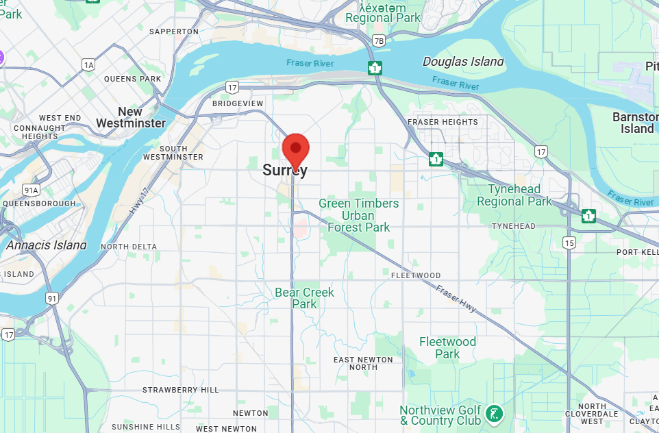 Surrey Gold map
