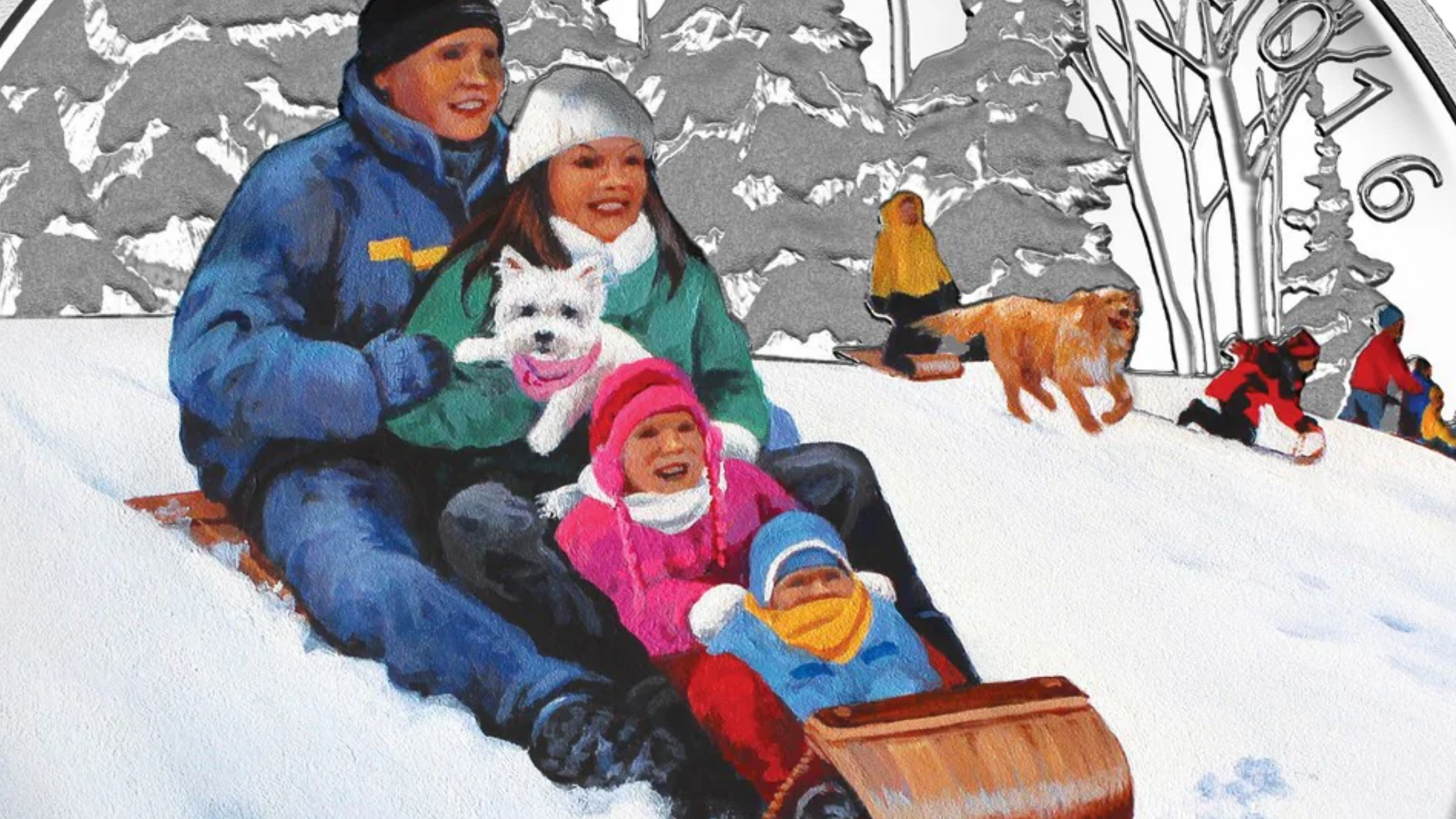 2016 $10 Winter Fun Pure Silver Coin