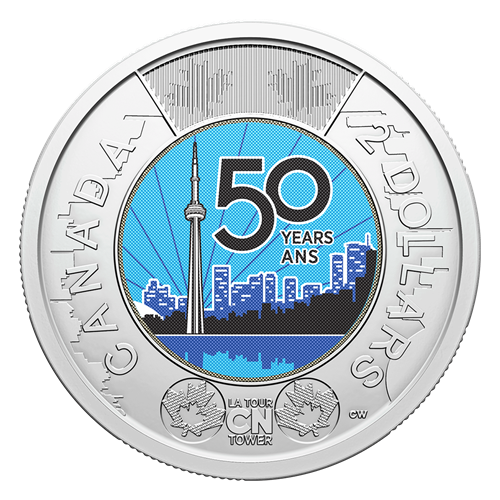 Canadian CN Tower commemorative toonie