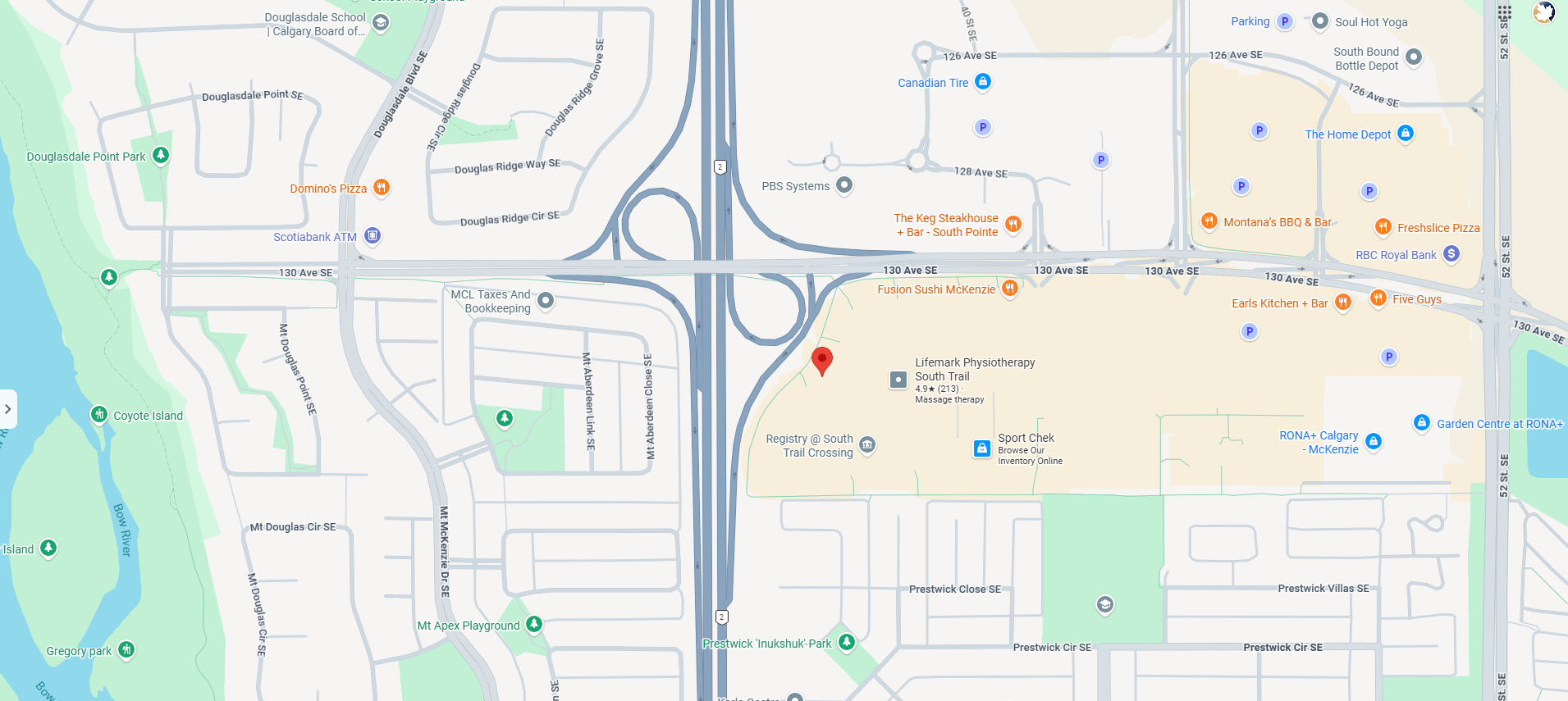 Calgary South Trail Google Maps